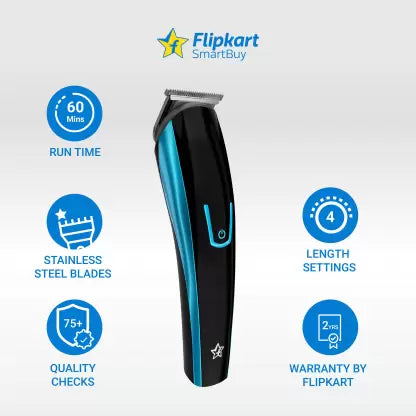 Flipkart SmartBuy M4D12B Runtime : 60 min Cordless USB Trimmer for Men  (Black) Flipkart SmartBuy M4D12B Runtime : 60 min Cordless USB Trimmer for Men  (Black)